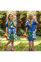 Hand Painted Rayon Kids Dress